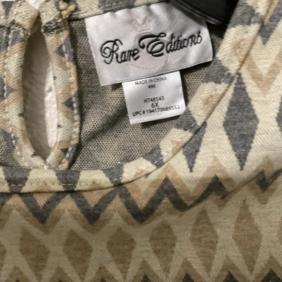 Rare Editions Gray Drop Waist Long Sleeve Rib Knit Dress. 6X and 2T NWT - Picture 5 of 5